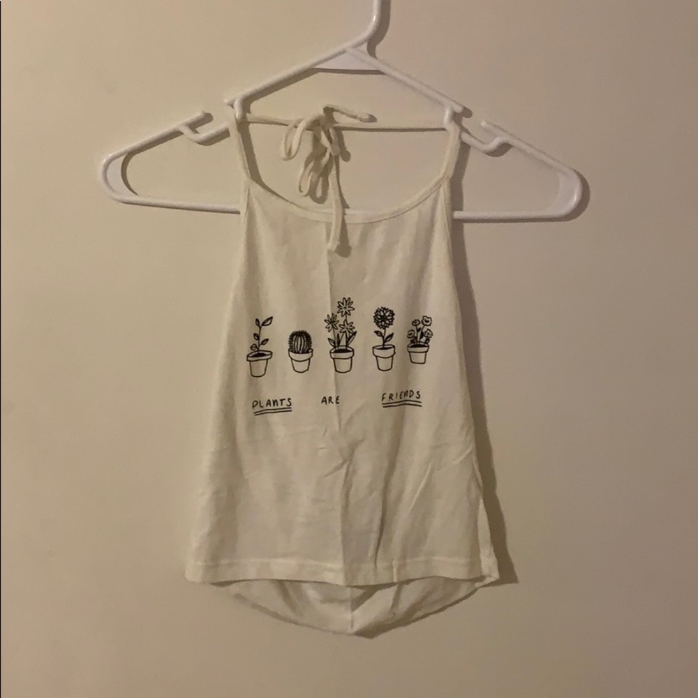 Plants are friends halter crop top
